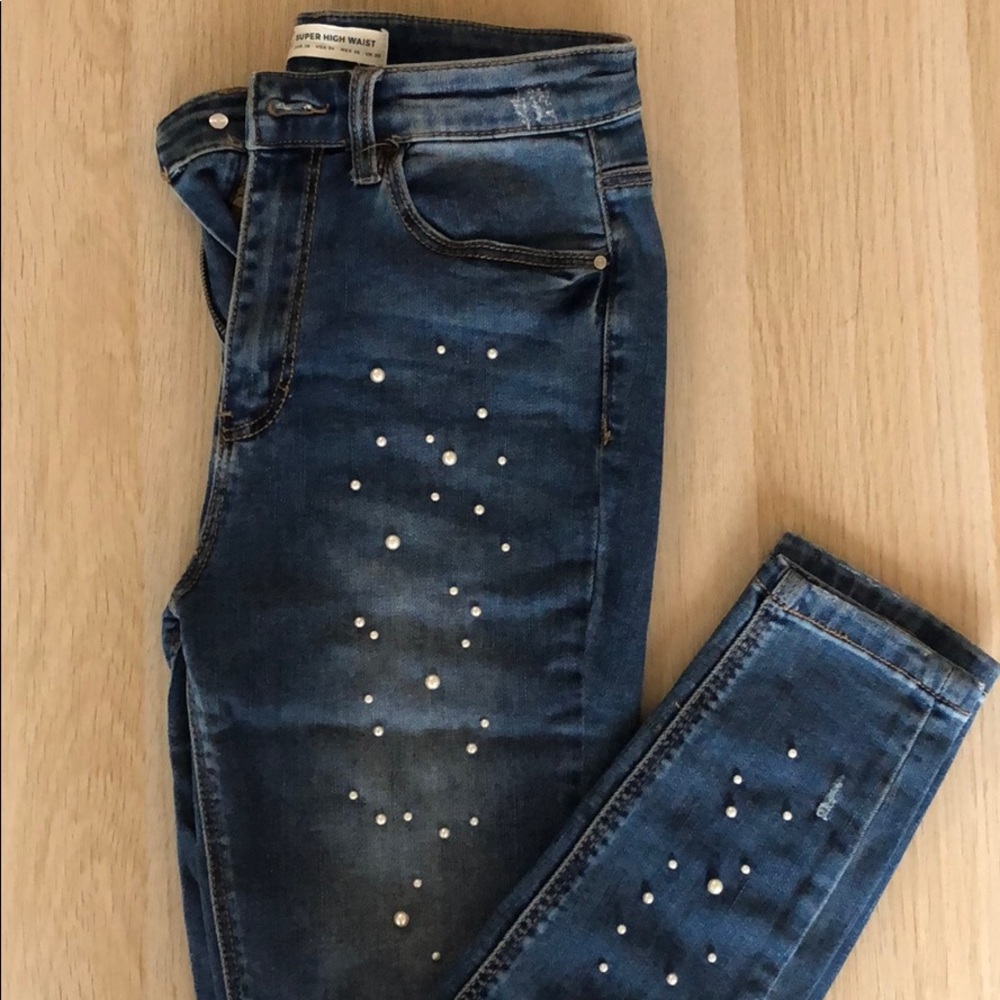 Jean with pearls👖